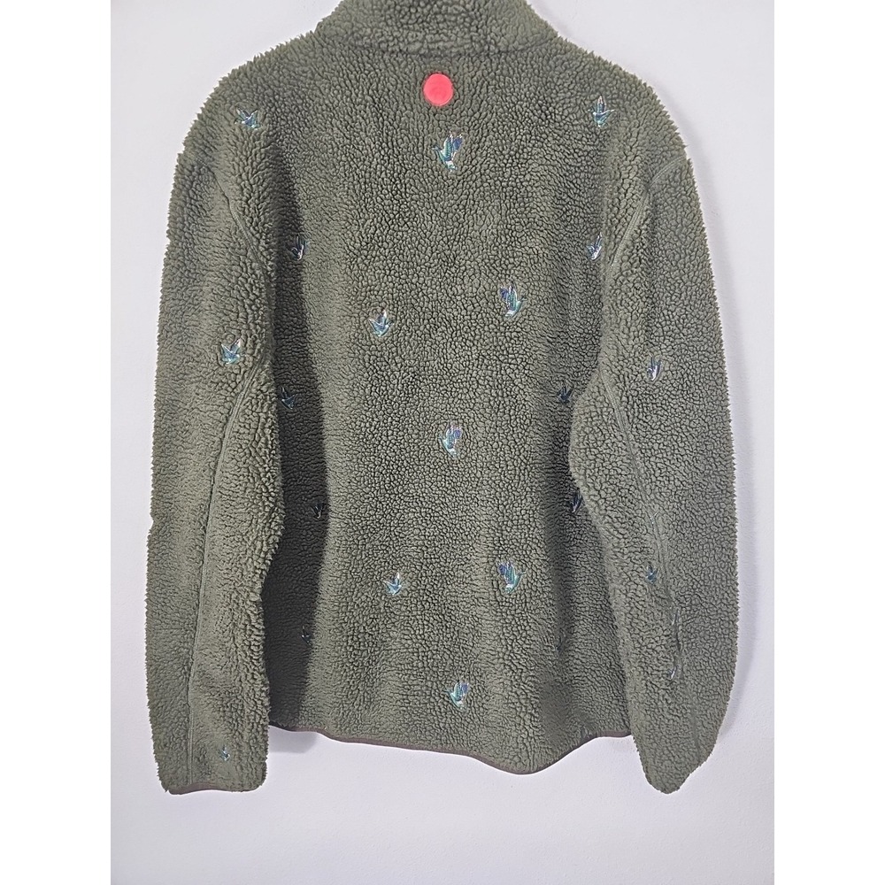 Brooks Brothers Green Fleece Jacket Duck Embroidered Full Zip Size XL - Picture 2 of 15